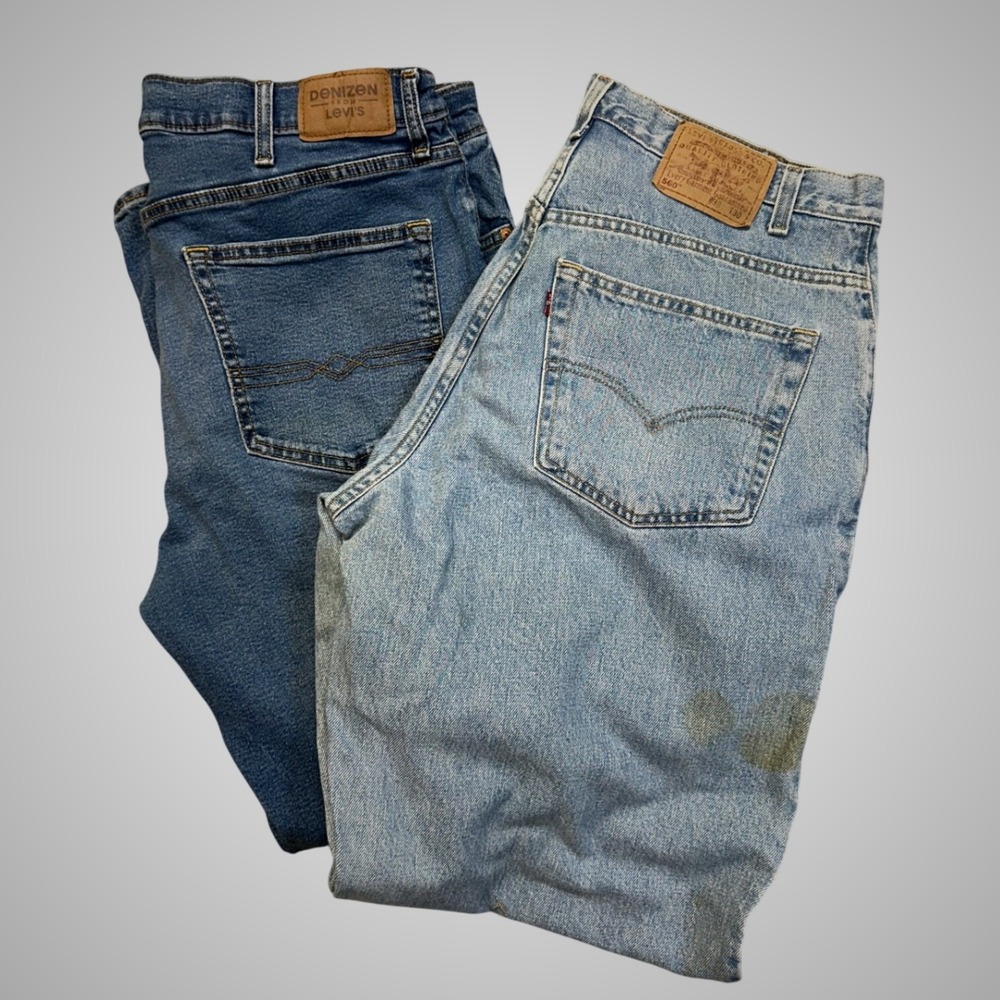 Levi's 560 & Denizen Jeans Mens 38x30 Blue Bundle Fair Loose Tapered Workwear
